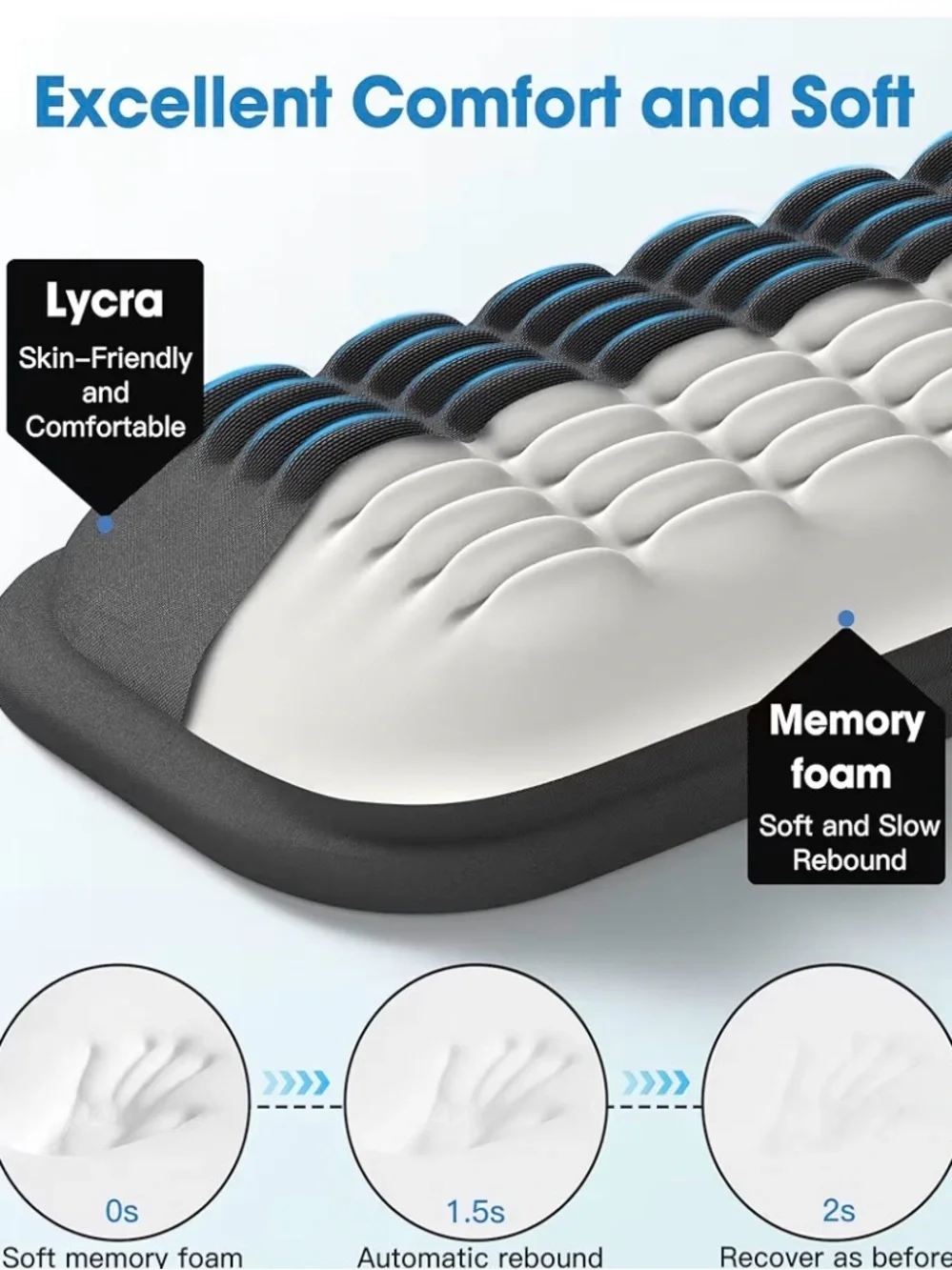 Black Wrist Rest Set for Keyboard & Mouse - Ergonomic Comfort